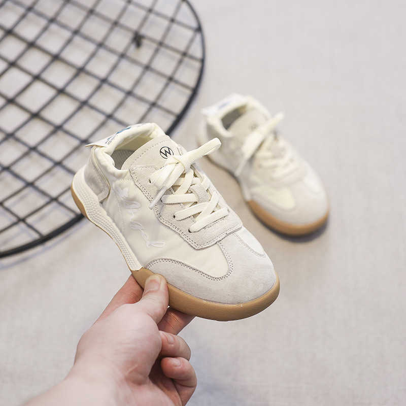 Athletic Outdoor Childrens lace up sand nail flat casual sports shoes girls ballet versatile Forrest training single shoesY250314BKM6