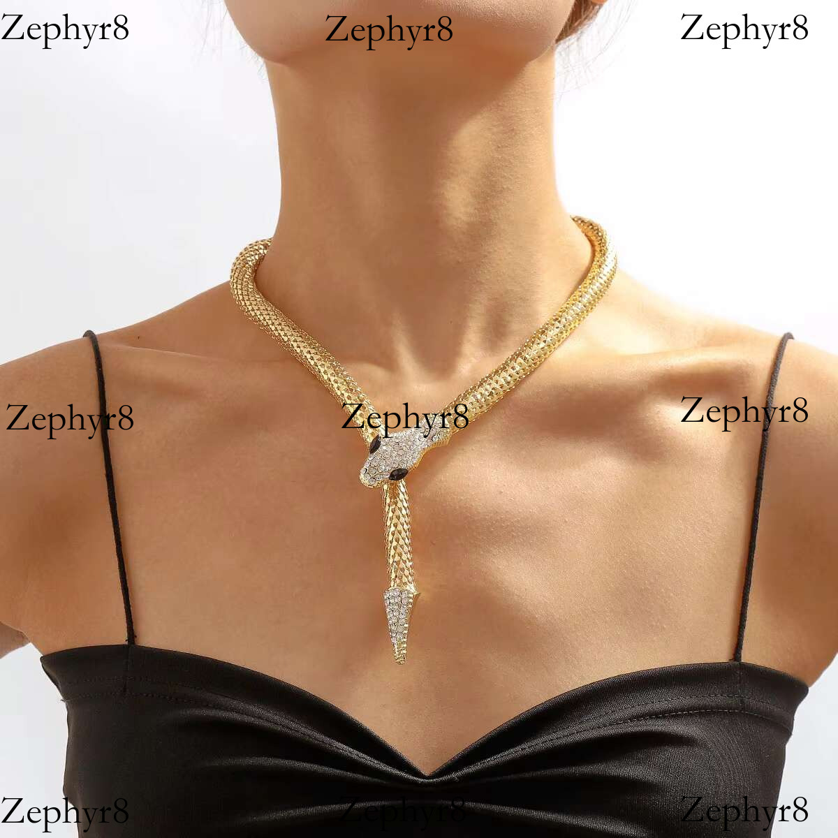 2025 model New Punk Goth Gold Sier Color Snake Choker Necklaces for Women Party Fashion Long Chain Designer Jewelry