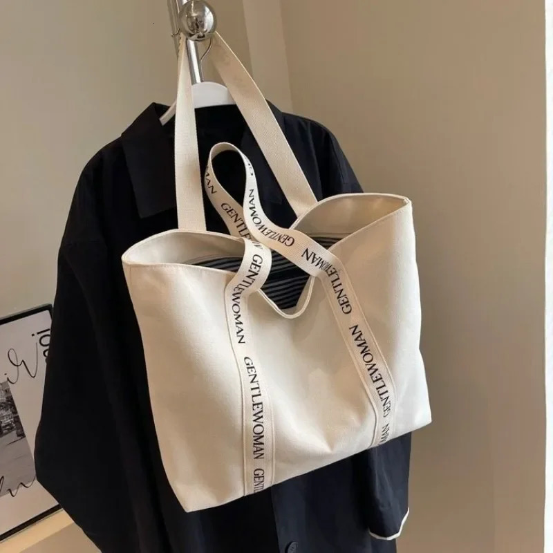 Fashion Leisure Zipper Womens Handbag High Quality Large Capacity Shoulder Bag Selling Canvas Shopping Bag 250311