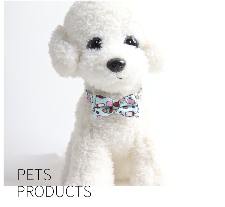 Summer Style Series Cat Collar with Bell Breakaway Bowtie for Male Female Cats, Soft Interesting Prints Pattern Spring Summer Safety Cat Collar for Bo