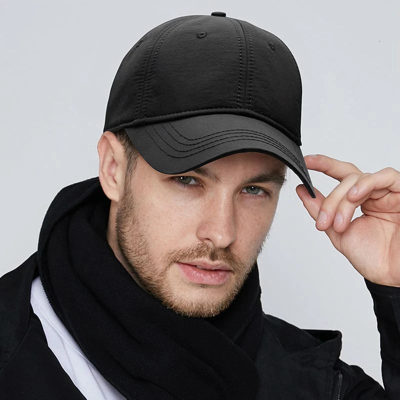 Winter Dry Fast Velvet Lined Baseball Hat Big Head Mens Outdoor Plus Size Sports Hat 56-60cm 60-66cm 250314