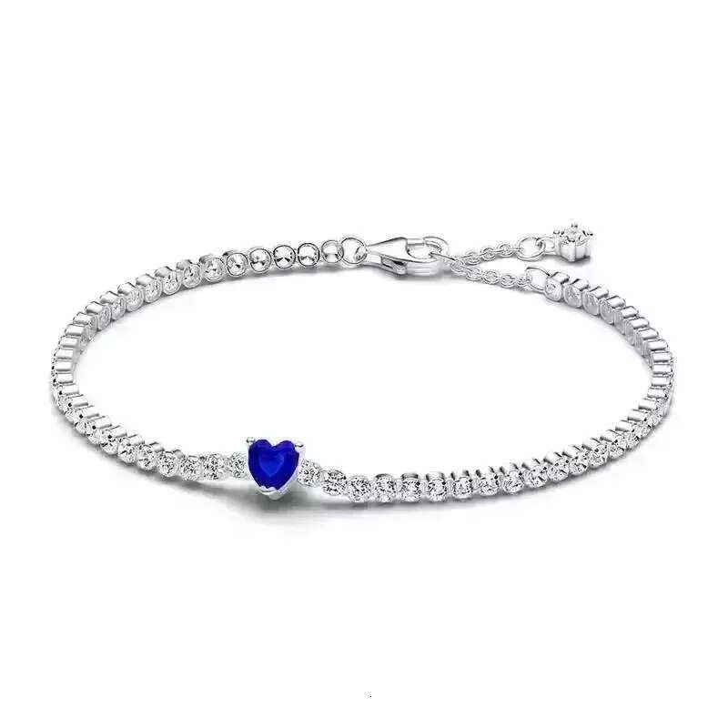 New 925 Sterling Silver Exquisite Shinys All Zircon Stars Heart Bracelet Charm Bracelet Surprise Gifts for women wholesale