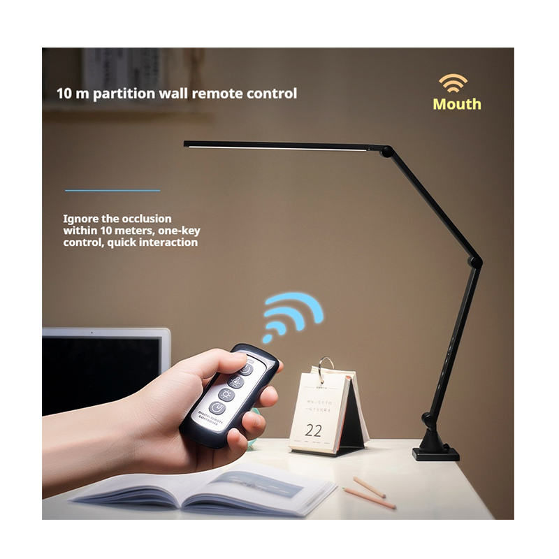LED Desk Lamp Remote control Desk Lights for Home Office with 5 Color Modes 3 Brightness Desk Light with Small Night Light Reading Lamp for Bedroom Be