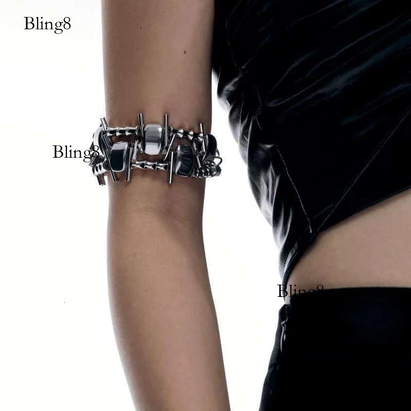 Original Handmade Punk Style Bracelet, Heavy Metal Futuristic Design