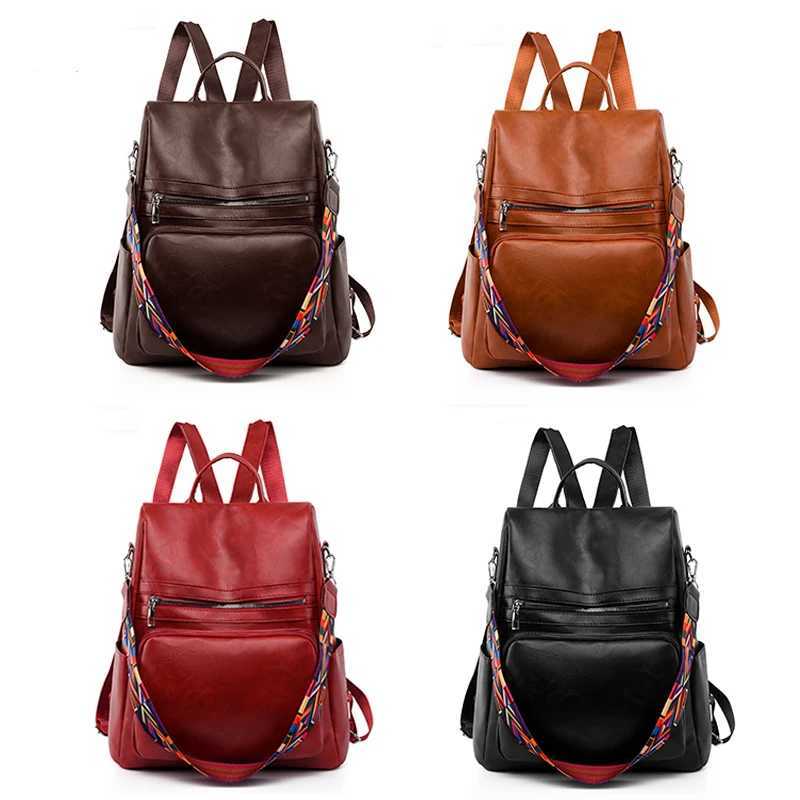 Women High Quality Leather Backpacks Vintage Female Shoulder Bag Travel Ladies Anti-theft Bagpack Mochilas School Bags for Girls Z250315