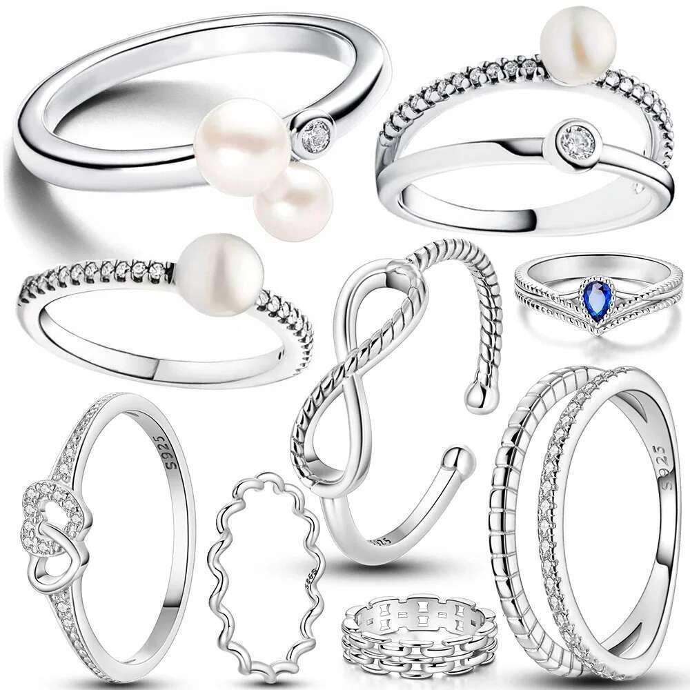 2024 New Silver Ring Rose In Bloom Ring Love Mom Finger Ring Women Mother's Day Fine Jewelry Gift