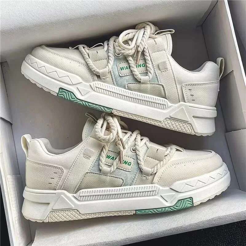 2025 New Skateboard Canvas Comfortable Thick Bottom Designer Trendy Fashion Platform Men's Casual Vulcanized Shoes Sports Shoes Student Shoes