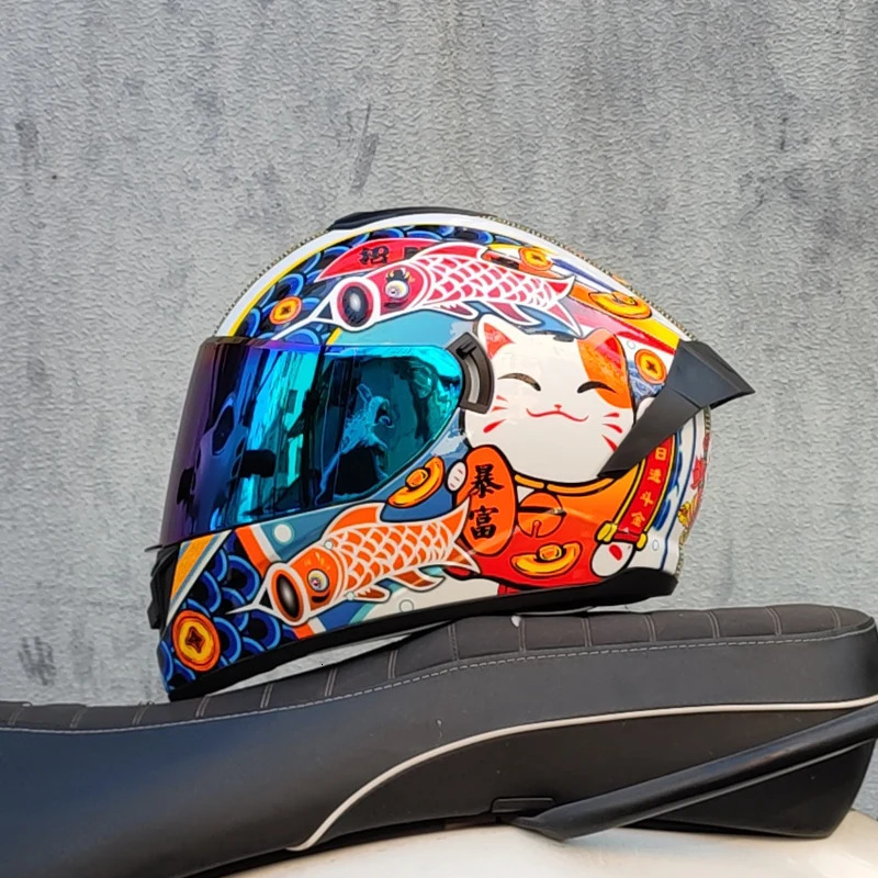 Full Face Racing Helmets Winter Warm Double Visor Motorcycle Helmet Motorbike Sports helmet 250314