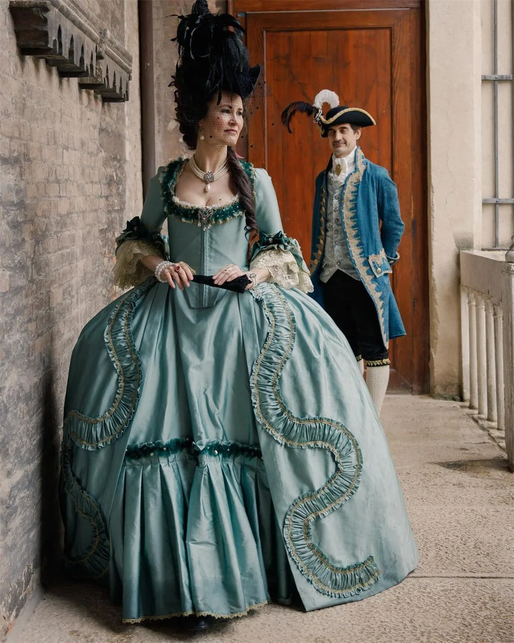 Historical Rococo Prom Dresses Royal Queen Marie Antoinette Cosplay Ball Gown 1770S Marie Antoinette Costume Vintage Renaissance Baroque Special Occas
