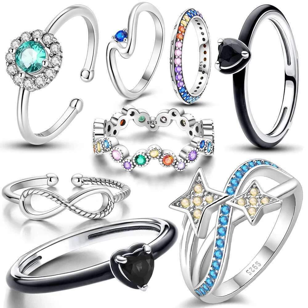 2024 New Silver Ring Rose In Bloom Ring Love Mom Finger Ring Women Mother's Day Fine Jewelry Gift