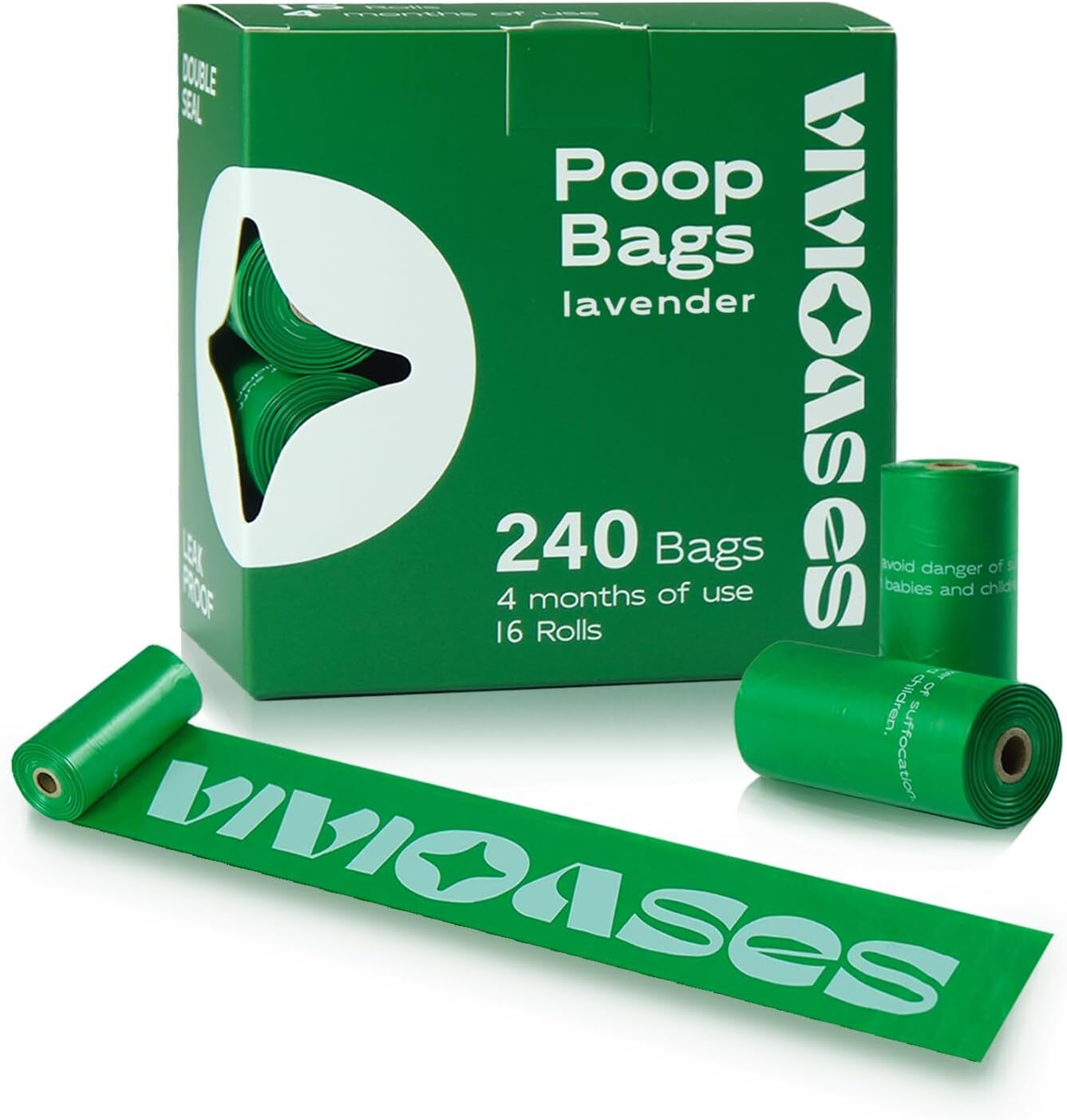 240 dog feces bags, 9 x 13 inches (approximately 22.9 x 33.0 cm) dog feces bag, 100% leak proof and sturdy dog feces bag, pet garbage bag, lavender, f