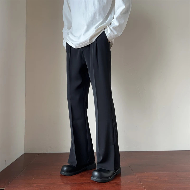 Brown Black Suit Pants Mens Ultra Thin Set Social Dress Korean Business Casual Office Official S3XL 250313