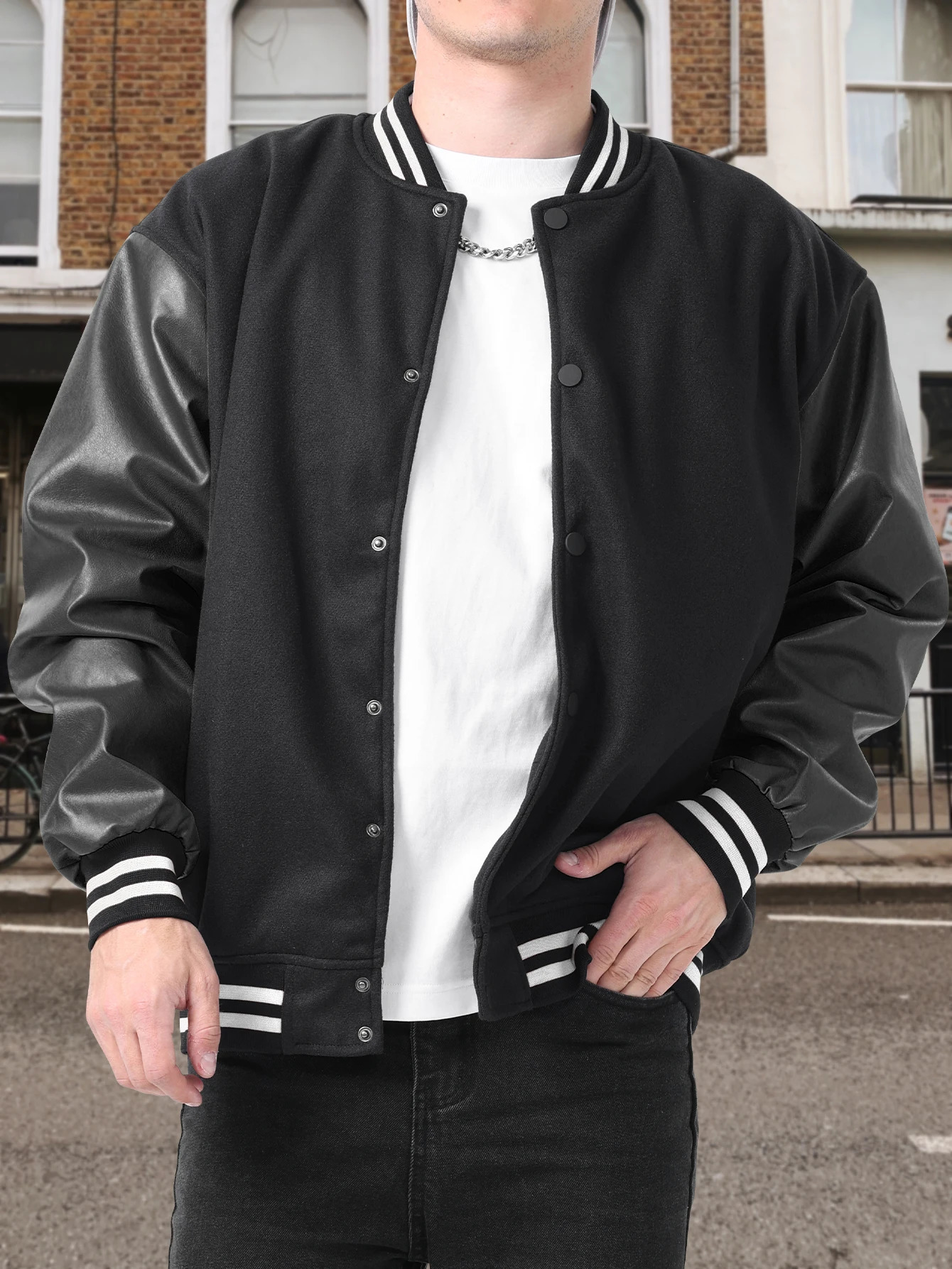 Mens Varsity Jackets Classic Baseball College High School WoolFaux Leather Bomber Jacket Unisex Colorful Club Outerwear Coats 250313