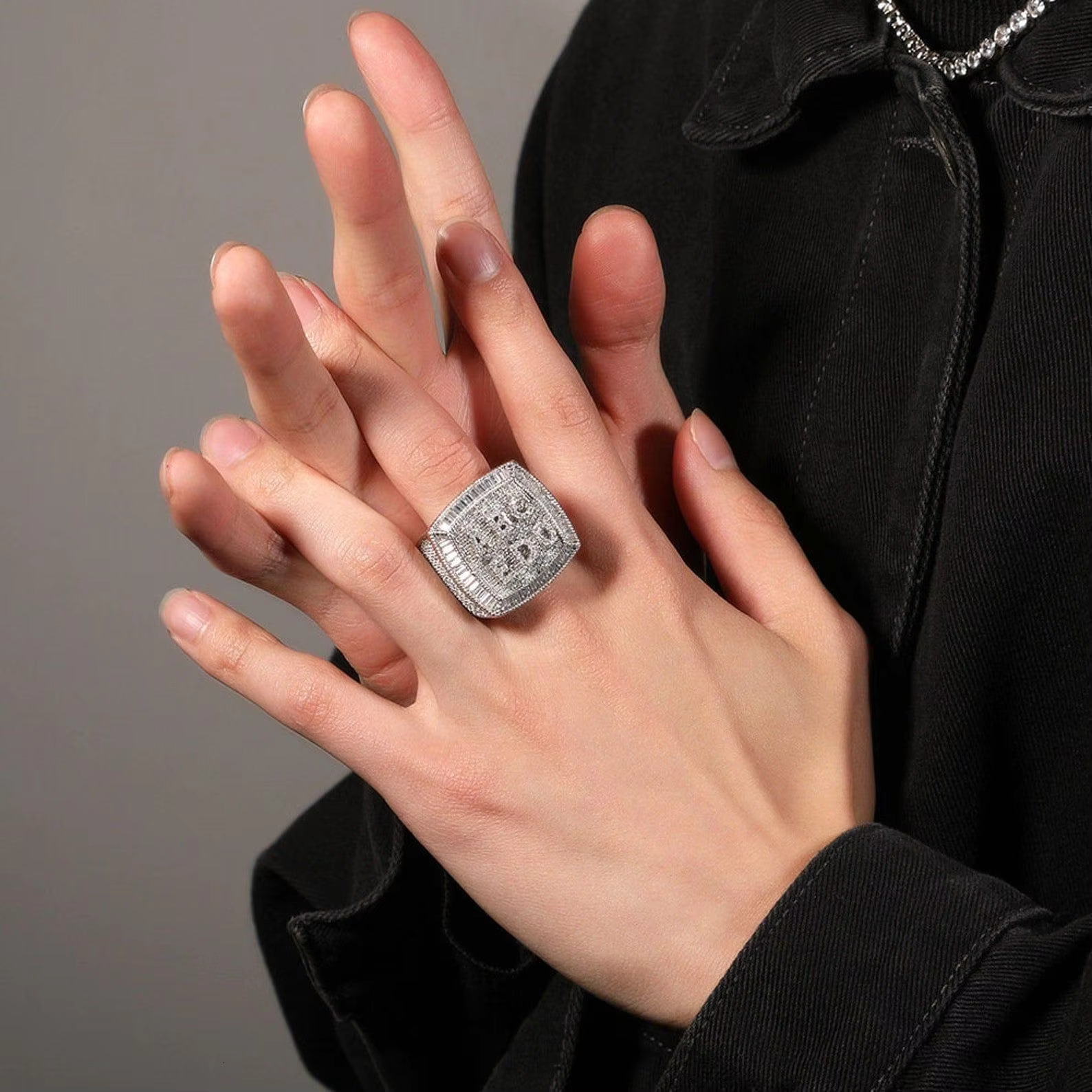 Fully Diamond Rounded Champion Ring Luxury Custom Jewelry Mens Ring Trend Hip Hop Ice Out VVS Natural 10K 14K 18K Gold
