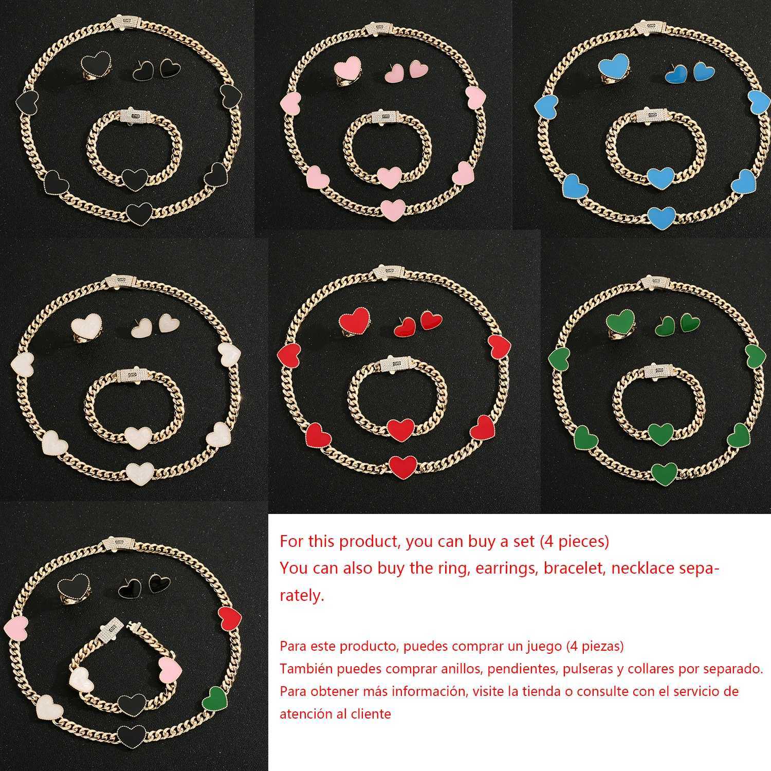 Multi colored jewelry for girls jewelry gifts for brides maids wives mothers high-end romantic setsXJ250315