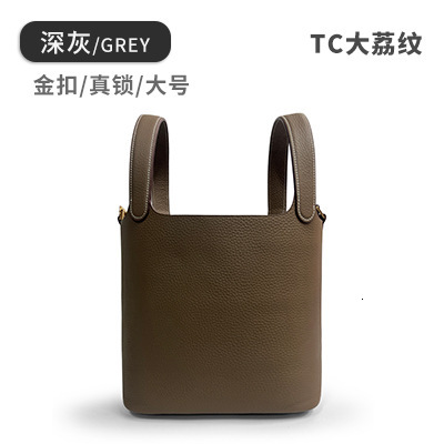 2024 New Vegetable Basket Women's Bucket Large Size, Fake Wire, True Lock, TC Dali Pattern Premium Bag, Handheld