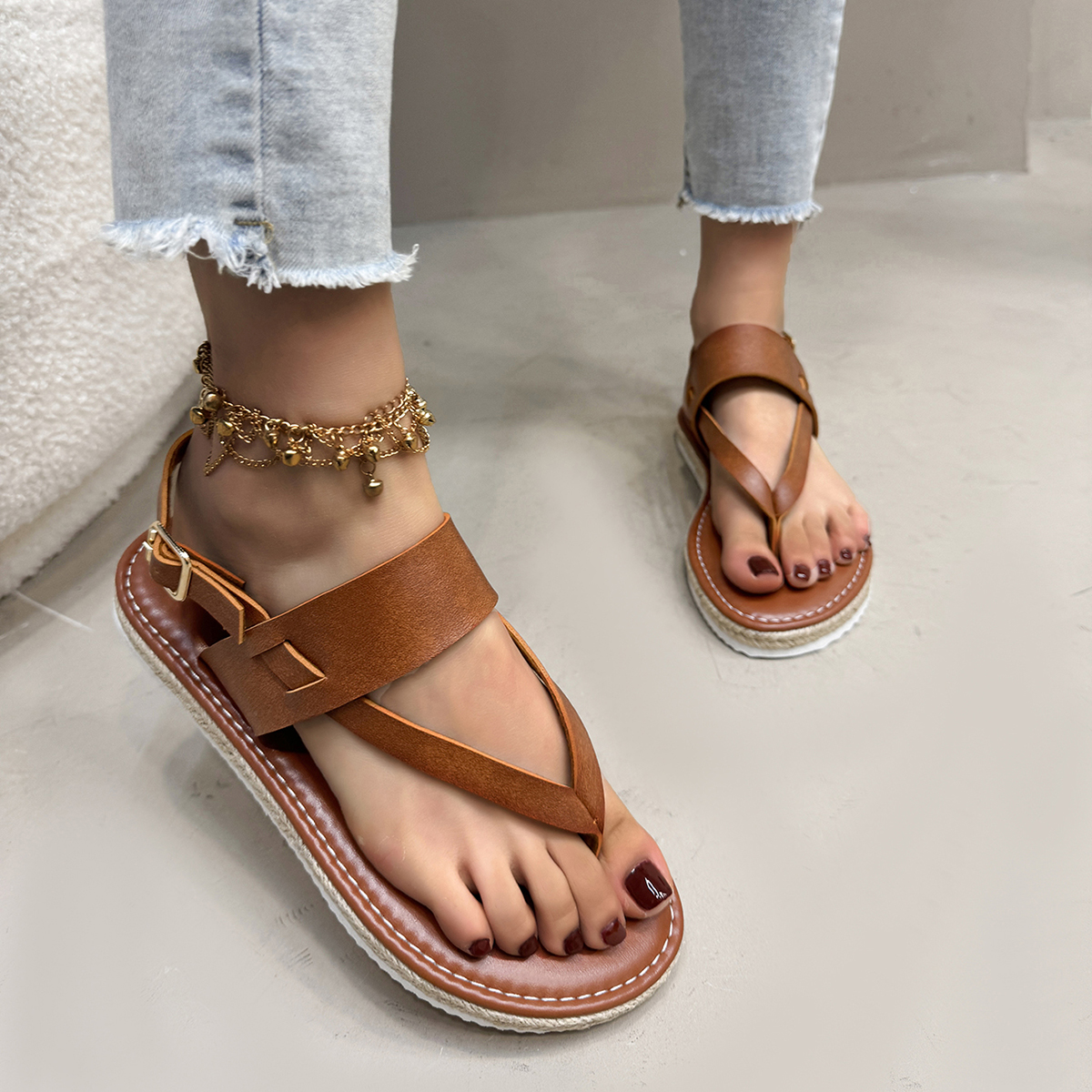 Women's Flat Sandals - Comfortable Summer Footwear for Ladies