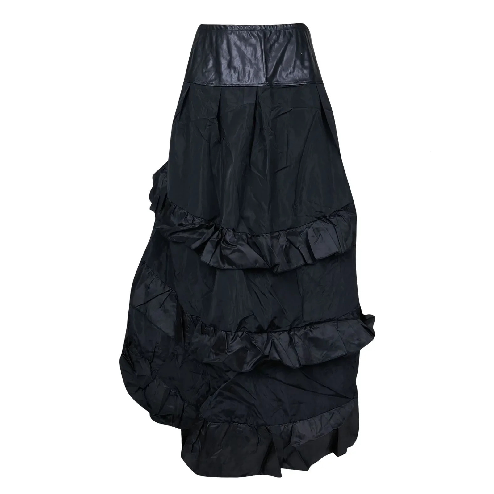 Retro womens pirate skirt with pleated edges Gothic irregular tight corset matching steampunk medieval song and dance girl party dress 250310