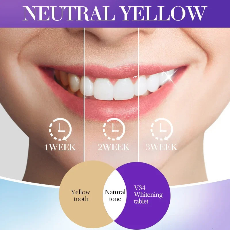 V34 Teeth Whitening Toothpaste 5D Tooth Whitener Strips Oral Hygiene Cleaning Dental Bleaching Tools Fresh Breath Dentistry Care 250314