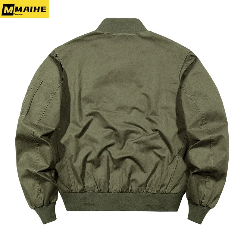 AutumnWinter MA1 Cargo Jacket Mens Vintage Oversized Threedimensional Pocket Baseball Uniform Gorpcore Army Green Coat 250312
