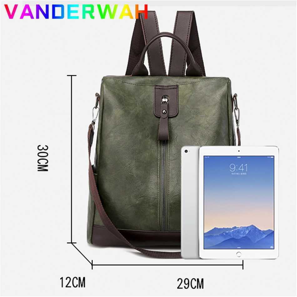 Womens leather backpack 3-in-1 womens anti-theft backpack teenage girl travel backpack Mochila Feminina Z250315