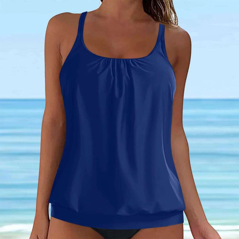 Women's casual swimsuit, bikini top, Karaoke push ups, soaking swimsuit, tankini, sexy slimming swimsuit, women's soft swimsuit, Y-Solid