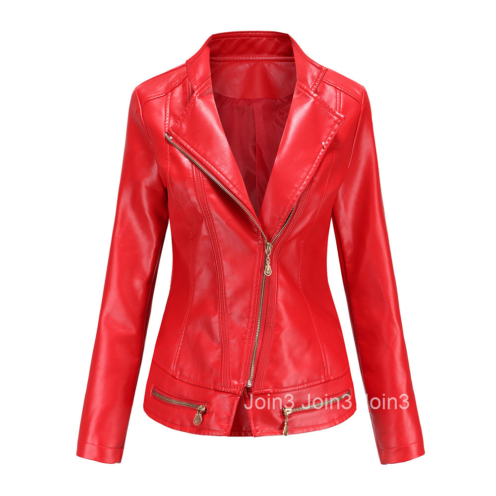 Fashion Womens Spring and Autumn Fashion Pu Leather Clothes Thin Spring and Autumn Small Coat Womens Jacket S-4xl Casual Clothing Spicy Girl Join3