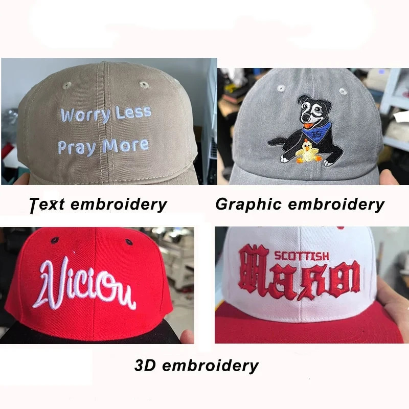 Baronhong custom baseball cap hardtop adult fashion DIY letter embroidery cap cotton cap wholesale unisex 250314