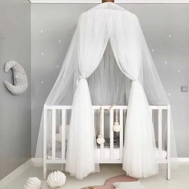 Mosquito net hanging tent celebrity decoration baby crib ceiling thin gauze curtains bedroom game room childrens y250312