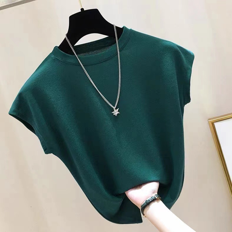 Italian Clothing European Ice Silk Top Women's Summer Thin Loose Short Sleeved T-Shirt