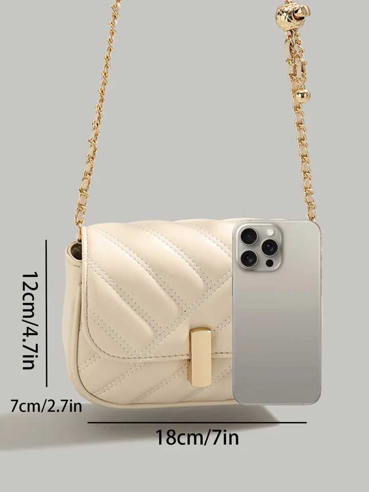 New niche texture embryo chain bags cross body bags bottom bags and mini square bags for women in 2024 Y250315