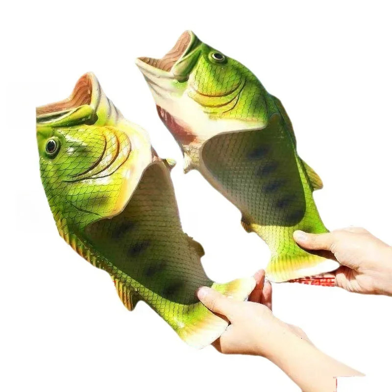 funny slippers mens and womens childrens shoes parent-child sandals summer beach shoes unisex fish-shaped slippers 250314