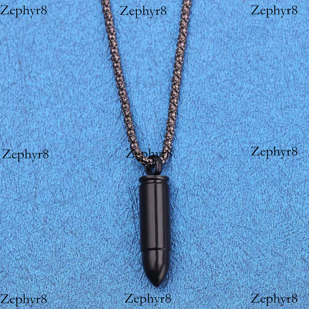 Hip Hop Pendant Necklaces for Men Design k Chain Pop Punk Stainless Steel Detachable Bullet Shaped Mens Necklace Gift