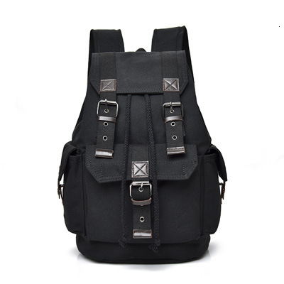 Trendy Street Canvas Backpack, Unisex Shoulder Leisure Travel Bag, Large Capacity Book designer bag