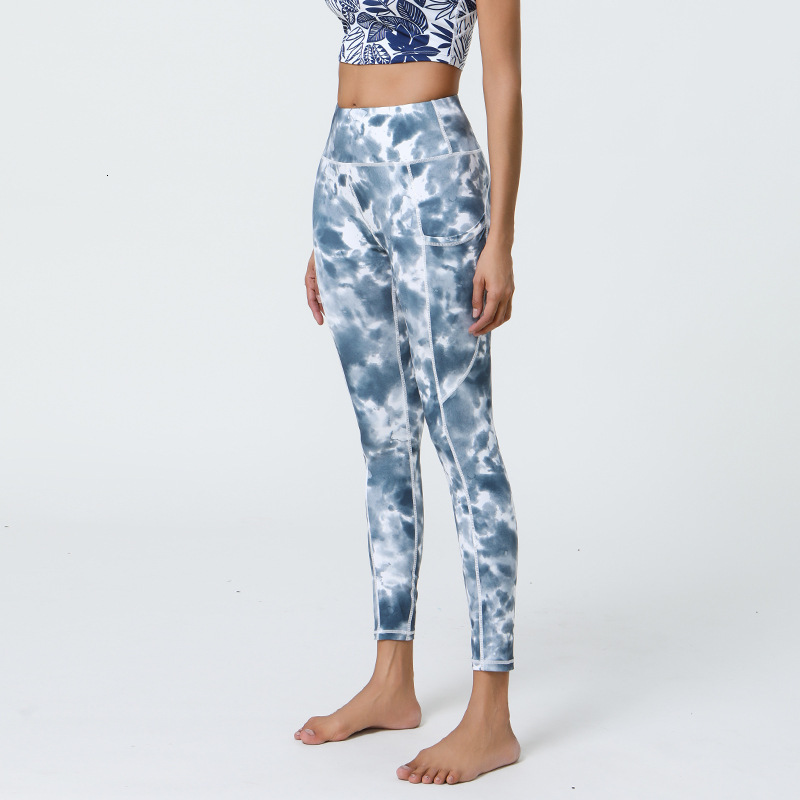 New tracksuit Pants for Women in Summer, Naked Sensation, Matted Fitness Pants, Pocket Printed Bottoms, Yoga Clothes leggings