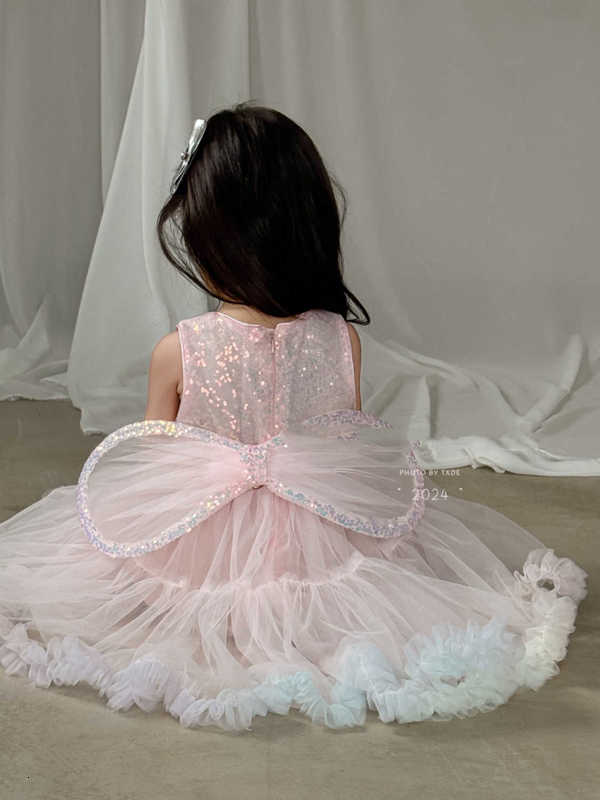 Girl's Dresses Girl's summer super beautiful butterfly wing dress, baby girl's heavy-duty fluffy skirt, princess skirt, fairy inspired 