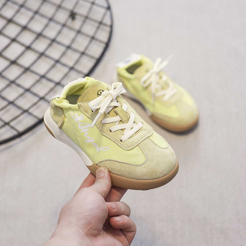 Athletic Outdoor Childrens lace up sand nail flat casual sports shoes girls ballet versatile Forrest training single shoesY250314BKM6