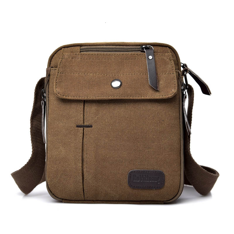 Fashionable backpack casual small crossbody trendy canvas single shoulder men's, outdoor multi compartment travel designer bag