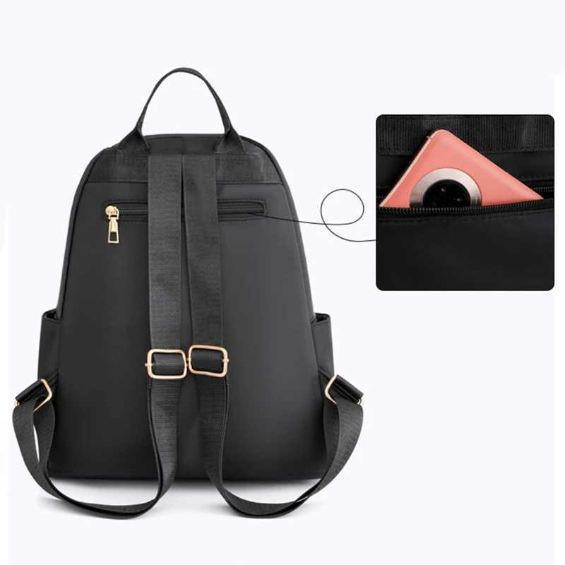 New Arrival Fashion Bagpack Women High Quality Nylon Backpacks Female Big Travel Back Bag Large School Bags for Teenage Girls Shoulder Bag T250315