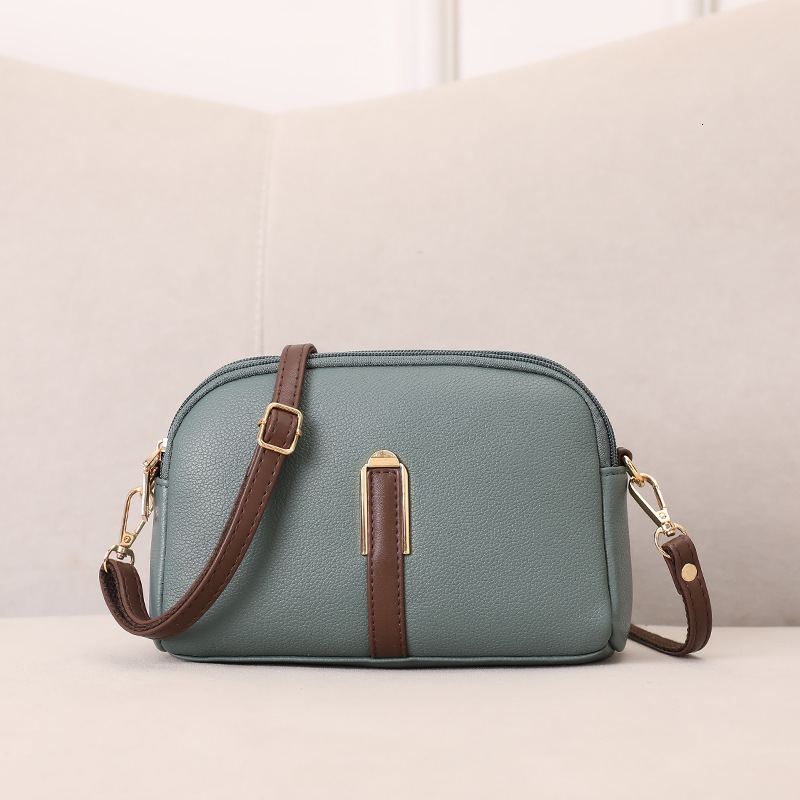 Women's 2024 New Spring/Summer Shell Korean Edition Simple Shoulder Zero Wallet Texture Western Style Crossbody Small Bag