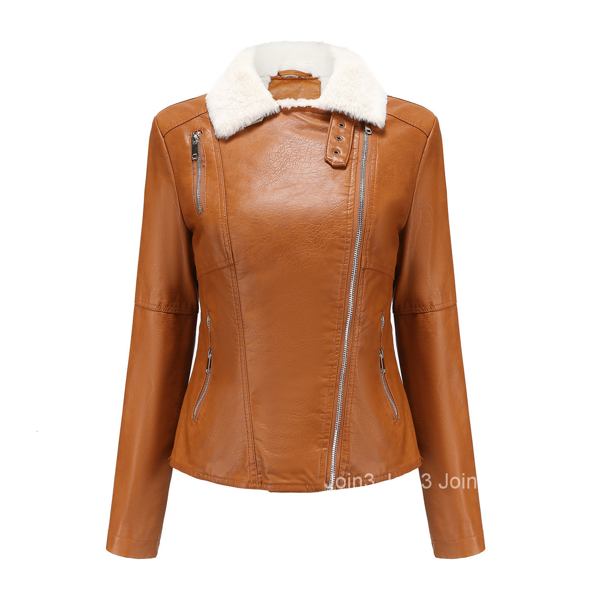 Fashion Autumn and Winter New Fur Integrated Fur Coat Womens Plush Long Sleeve Warm Coat Casual Size