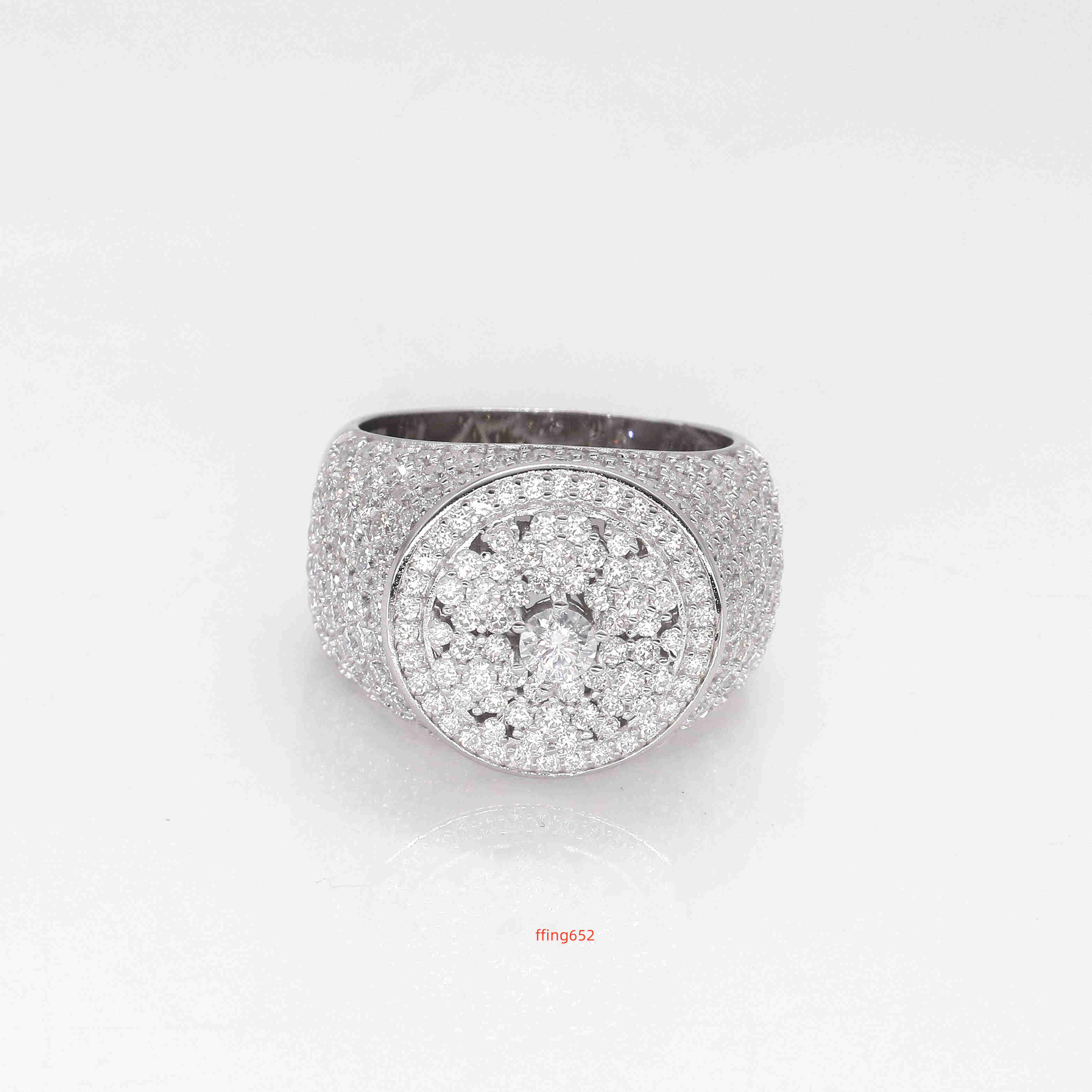2023 Hot Sale Hip Hop Moissanite Rings Women Engagement Emerald Cut Moissanite Ring Diamond