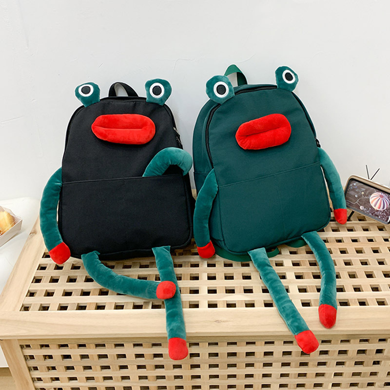 Fashionable Backpack Street Trendy Frog Female Japanese Korean Version Junior High School Student Campus Girl Cartoon designer shoulder bag