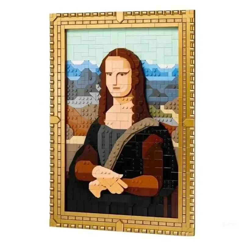 2024 New Art Mona Lisa Building Blocks World Famous Painting 3D Model Assemble B Toys Christmas Gift He Decor Adt Gifts Y250315