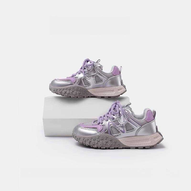 Athletic Outdoor Spring lightweight anti slip shock-absorbing running shoes for girls boys 2025 new breathable childrens shoesY250314EYSJ
