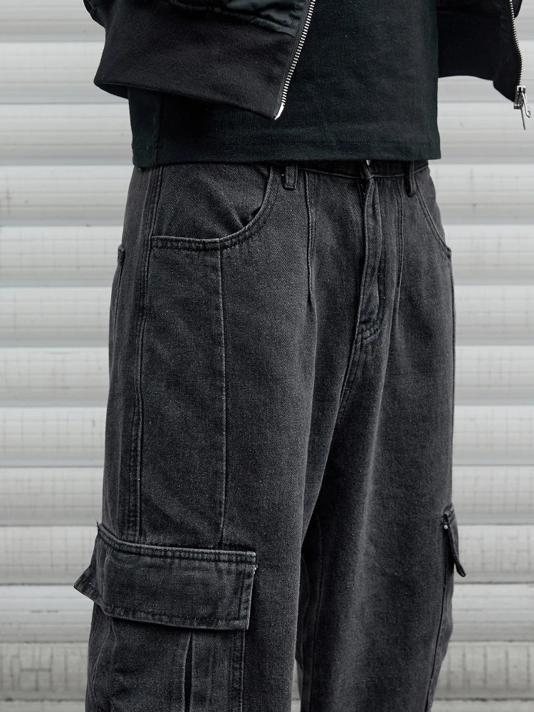 Y2k Baggy Jeans Male Hip Hop Harajuku Trousers Wide Leg Denim Pants Mens Jeans Streetwear Korean Oversize Cargo Pants 250314