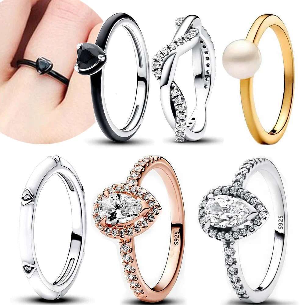 2024 New Silver Ring Rose In Bloom Ring Love Mom Finger Ring Women Mother's Day Fine Jewelry Gift