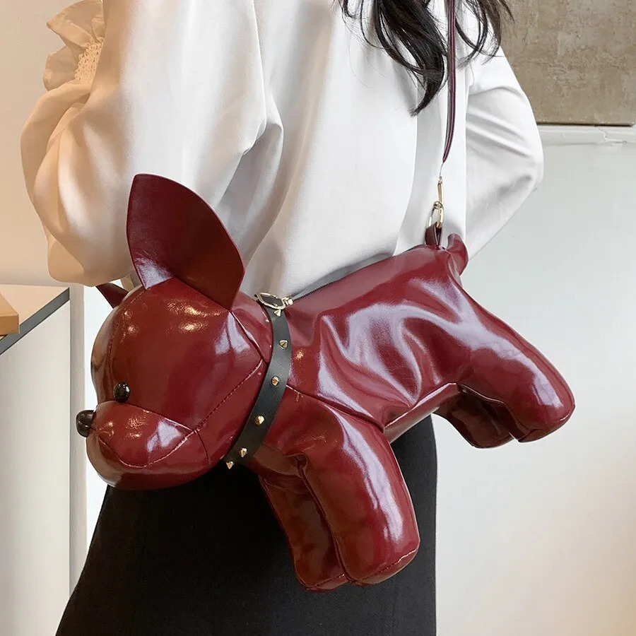 Women shoulder bag Cute animal doll crossbody bag funny dog bag 250314
