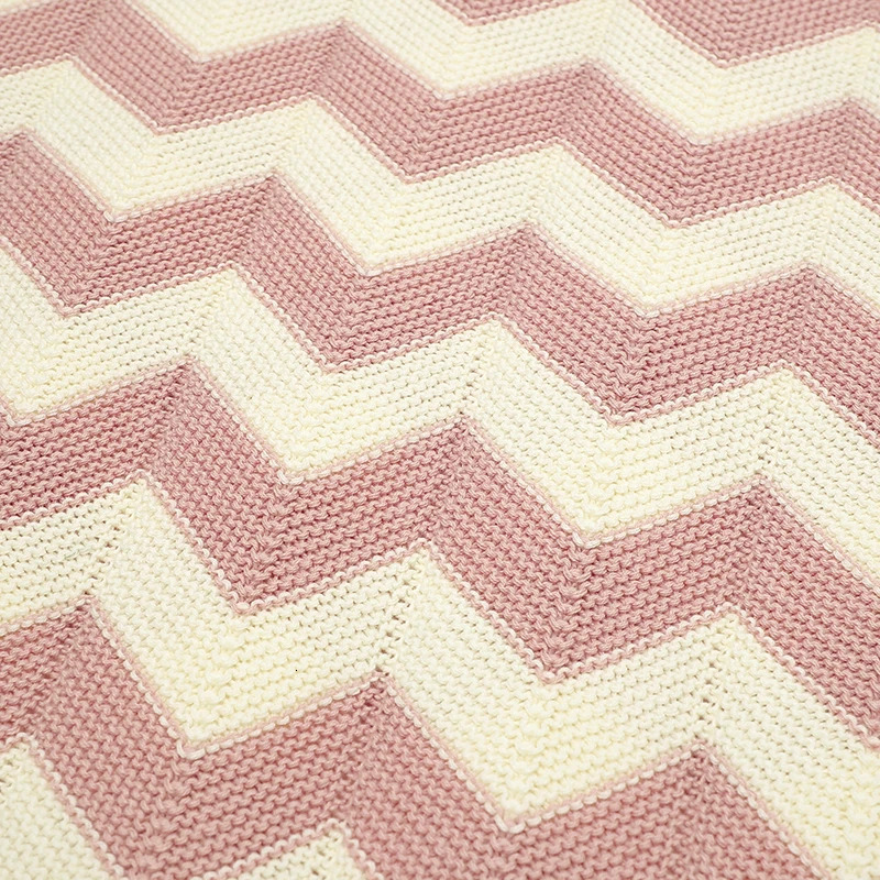 blanket cotton knit born plain weave girl bedding fashion strip baby stroller packaging Swaddle 100 * 80CM soft sleep cover 250314