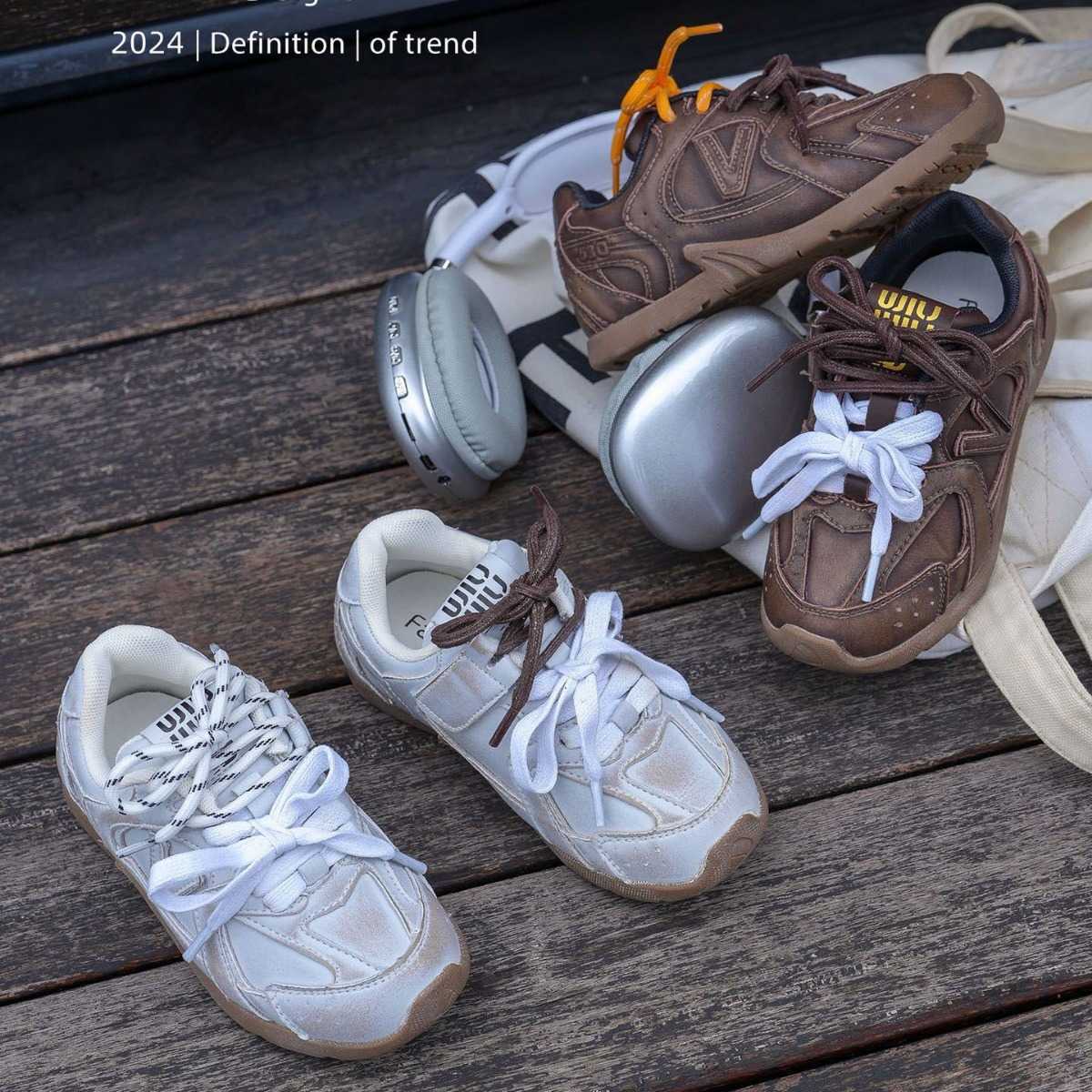 Athletic Outdoor Childrens shoes Q33179 boys double shoelaces AB German training shoes 2025 autumn and winter version girls two cotton sports board sh